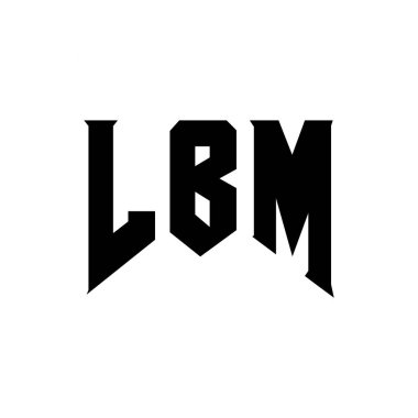 Teknoloji şirketi için LBM mektup logosu tasarımı. LBM logo tasarımı siyah ve beyaz renk kombinasyonu. LBM logosu, LBM vektörü, LBM tasarımı, LBM simgesi, LBM alfabesi. LBM tipografi logosu tasarımı
