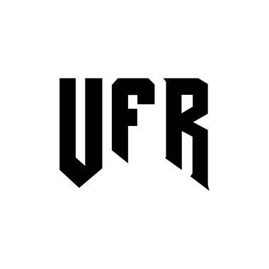 Teknoloji şirketi için UFR harf logosu tasarımı. UFR logo tasarımı siyah ve beyaz renk kombinasyonu. UFR logosu, UFR vektörü, UFR tasarımı, UFR simgesi, UFR alfabesi. UFR tipografi logosu tasarımı