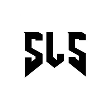 Teknoloji şirketi için SLS mektup logosu tasarımı. SLS logo tasarımı siyah ve beyaz renk kombinasyonu. SLS logosu, SLS vektörü, SLS tasarımı, SLS simgesi, SLS alfabesi. SLS tipografi logosu tasarımı