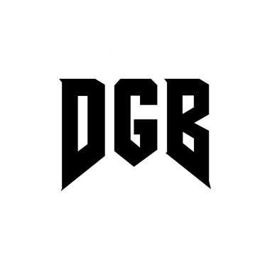 Teknoloji şirketi için DGB mektup logosu tasarımı. DGB logo tasarımı siyah-beyaz renk kombinasyonu. DGB logosu, DGB vektörü, DGB tasarımı, DGB simgesi, DGB alfabesi. DGB tipografi logosu tasarımı