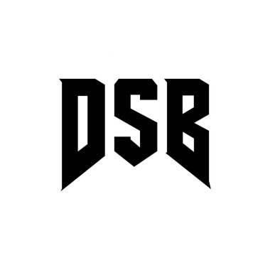 Teknoloji şirketi için DSB mektup logosu tasarımı. DSB logo tasarımı siyah ve beyaz renk kombinasyonu. DSB logosu, DSB vektörü, DSB tasarımı, DSB simgesi, DSB alfabesi. DSB tipografi logosu tasarımı
