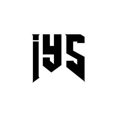 Teknoloji şirketi için IYS mektup logosu tasarımı. IYS logo tasarımı siyah ve beyaz renk kombinasyonu. IYS logosu, IYS vektörü, IYS tasarımı, IYS simgesi, IYS alfabesi. IYS tipografi logosu tasarımı