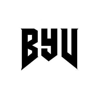 Teknoloji şirketi için BYV mektup logosu tasarımı. BYV logo tasarımı siyah ve beyaz renk kombinasyonu. BYV logosu, BYV vektörü, BYV tasarımı, BYV simgesi, BYV alfabesi. BYV tipografi logosu tasarımı.