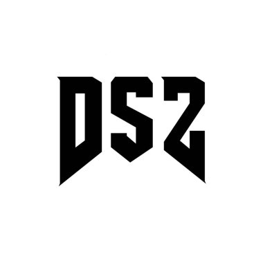 Teknoloji şirketi için DSZ harf logosu tasarımı. DSZ logo tasarımı siyah ve beyaz renk kombinasyonu. DSZ logosu, DSZ vektörü, DSZ tasarımı, DSZ simgesi, DSZ alfabesi. DSZ tipografi logosu tasarımı