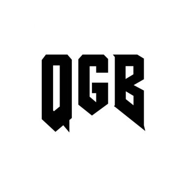 Teknoloji şirketi için QGB harf logosu tasarımı. QGB logo tasarımı siyah ve beyaz renk kombinasyonu. QGB logosu, QGB vektörü, QGB tasarımı, QGB simgesi, QGB alfabesi. QGB tipografi logosu tasarımı