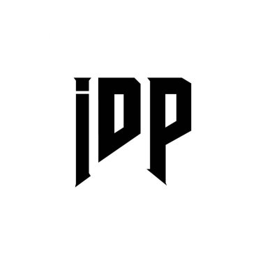 Teknoloji şirketi için IDP harf logosu tasarımı. IDP logosu siyah ve beyaz renk kombinasyonu tasarladı. IDP logosu, IDP vektörü, IDP tasarımı, IDP simgesi, IDP alfabesi. IDP tipografi logosu tasarımı