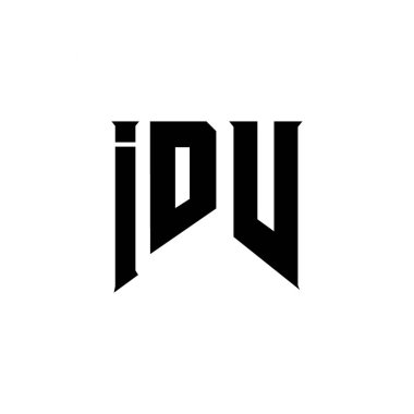 Teknoloji şirketi için IDV harf logosu tasarımı. IDV logosu siyah ve beyaz renk kombinasyonu tasarladı. IDV logosu, IDV vektörü, IDV tasarımı, IDV simgesi, IDV alfabesi. IDV tipografi logosu tasarımı