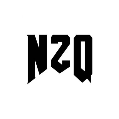Teknoloji şirketi için NZQ harf logosu tasarımı. NZQ logosu siyah ve beyaz renk kombinasyonu tasarladı. NZQ logosu, NZQ vektörü, NZQ tasarımı, NZQ simgesi, NZQ alfabesi. NZQ tipografi logosu tasarımı