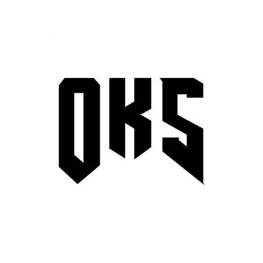 Teknoloji şirketi için OKS mektup logosu tasarımı. OKS logo tasarımı siyah ve beyaz renk kombinasyonu. OKS logosu, OKS vektörü, OKS tasarımı, OKS simgesi, OKS alfabesi. OKS tipografi logosu tasarımı