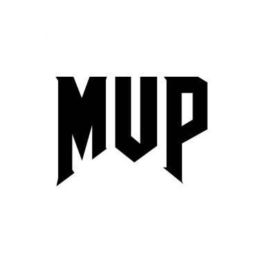 Teknoloji şirketi için MUP mektup logosu tasarımı. MUP logo tasarımı siyah ve beyaz renk kombinasyonu. MUP logosu, MUP vektörü, MUP tasarımı, MUP simgesi, MUP alfabesi. MUP tipografi logosu tasarımı