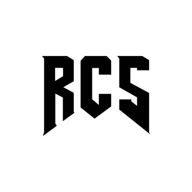 Teknoloji şirketi için RCS harf logosu tasarımı. RCS logo tasarımı siyah ve beyaz renk kombinasyonu. RCS logosu, RCS vektörü, RCS dizaynı, RCS simgesi, RCS alfabesi. RCS tipografi logosu tasarımı