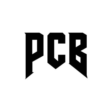 Teknoloji şirketi için PCB harf logosu tasarımı. PCB logo tasarımı siyah ve beyaz renk kombinasyonu. PCB logosu, PCB vektörü, PCB tasarımı, PCB simgesi, PCB alfabesi. PCB tipografi logosu tasarımı