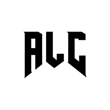 Teknoloji şirketi için ALC harf logosu tasarımı. ALC logo tasarımı siyah ve beyaz renk kombinasyonu. ALC logosu, ALC vektörü, ALC tasarımı, ALC simgesi, ALC alfabesi. ALC tipografi logosu tasarımı.