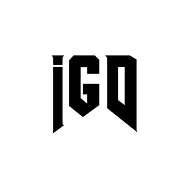 Teknoloji şirketi için IGD harf logosu tasarımı. IGD logo tasarımı siyah ve beyaz renk kombinasyonu. IGD logosu, IGD vektörü, IGD tasarımı, IGD simgesi, IGD alfabesi. IGD tipografi logosu tasarımı