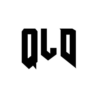 Teknoloji şirketi için QLD harf logosu tasarımı. QLD logo tasarımı siyah ve beyaz renk kombinasyonu. QLD logosu, QLD vektörü, QLD tasarımı, QLD simgesi, QLD alfabesi. QLD tipografi logosu tasarımı