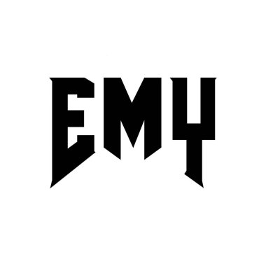 Teknoloji şirketi için EMY mektup logosu tasarımı. EMY logo tasarımı siyah ve beyaz renk kombinasyonu. Emy logosu, Emy vektörü, Emy tasarımı, Emy simgesi, Emy alfabesi. EMY tipografi logosu tasarımı