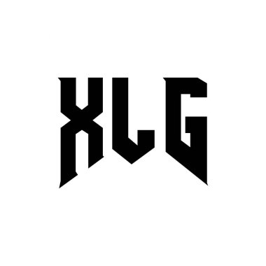 Teknoloji şirketi için XLG harf logosu tasarımı. XLG logo tasarımı siyah ve beyaz renk kombinasyonu. XLG logosu, XLG vektörü, XLG tasarımı, XLG simgesi, XLG alfabesi. XLG tipografi logo tasarımı