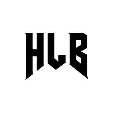 Teknoloji şirketi için HLB harf logosu tasarımı. HLB logo tasarımı siyah ve beyaz renk kombinasyonu. HLB logosu, HLB vektörü, HLB tasarımı, HLB simgesi, HLB alfabesi. HLB tipografi logosu tasarımı
