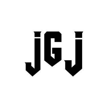 JGJ teknoloji şirketi için mektup logosu tasarımı. JGJ logo tasarımı siyah ve beyaz renk kombinasyonu. JGJ logosu, JGJ vektörü, JGJ tasarımı, JGJ simgesi, JGJ alfabesi. JGJ tipografi logosu tasarımı