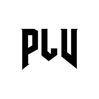 Teknoloji şirketi için PLV harf logosu tasarımı. PLV logo tasarımı siyah ve beyaz renk kombinasyonu. PLV logosu, PLV vektörü, PLV tasarımı, PLV simgesi, PLV alfabesi. PLV tipografi logosu tasarımı