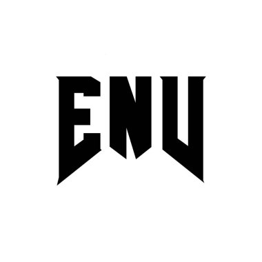 Teknoloji şirketi için ENV mektup logosu tasarımı. ENV logo tasarımı siyah ve beyaz renk kombinasyonu. ENV logosu, ENV vektörü, ENV tasarımı, ENV simgesi, ENV alfabesi. ENV tipografi logosu tasarımı