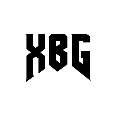 Teknoloji şirketi için XBG harf logosu tasarımı. XBG logo tasarımı siyah ve beyaz renk kombinasyonu. XBG logosu, XBG vektörü, XBG tasarımı, XBG simgesi, XBG alfabesi. XBG tipografi logo tasarımı