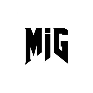Teknoloji şirketi için MIG harf logosu tasarımı. MIG logo tasarımı siyah ve beyaz renk kombinasyonu. MIG logosu, MIG vektörü, MIG tasarımı, MIG simgesi, MIG alfabesi. MIG tipografi logo tasarımı