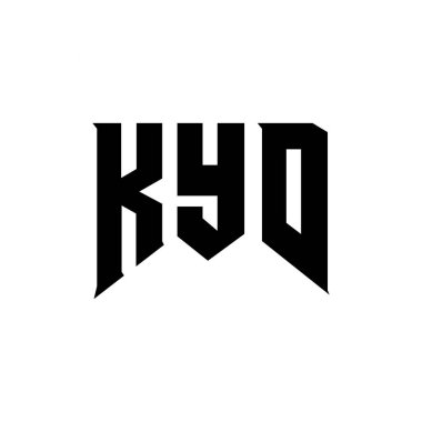 Teknoloji şirketi için KYD mektup logosu tasarımı. KYD logo tasarımı siyah ve beyaz renk kombinasyonu. KYD logosu, KYD vektörü, KYD tasarımı, KYD simgesi, KYD alfabesi. KYD tipografi logosu tasarımı