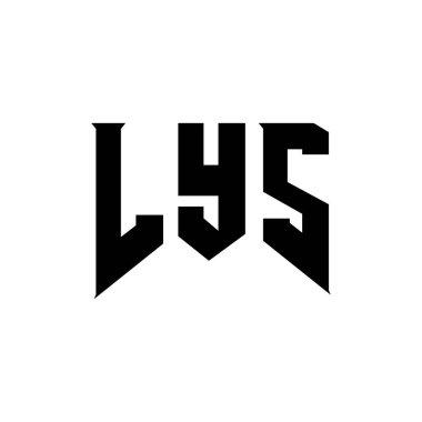 Teknoloji şirketi için LYS mektup logosu tasarımı. LYS logo tasarımı siyah ve beyaz renk kombinasyonu. LYS logosu, LYS vektörü, LYS tasarımı, LYS simgesi, LYS alfabesi. LYS tipografi logosu tasarımı
