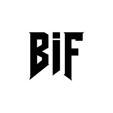 Teknoloji şirketi için BIF mektup logosu tasarımı. BIF logosu siyah ve beyaz renk kombinasyonu tasarladı. BIF logosu, BIF vektörü, BIF tasarımı, BIF simgesi, BIF alfabesi. BIF tipografi logo tasarımı.