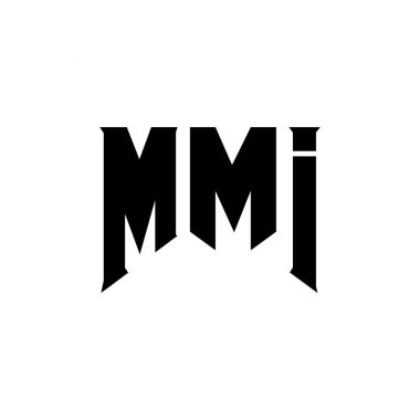Teknoloji şirketi için MMI mektup logosu tasarımı. MMI logo tasarımı siyah ve beyaz renk kombinasyonu. MMI logosu, MMI vektörü, MMI tasarımı, MMI simgesi, MMI alfabesi. MMI tipografi logosu tasarımı