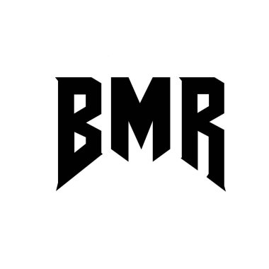 Teknoloji şirketi için BMR harf logosu tasarımı. BMR logo tasarımı siyah ve beyaz renk kombinasyonu. BMR logosu, BMR vektörü, BMR tasarımı, BMR simgesi, BMR alfabesi. BMR tipografi logosu tasarımı.