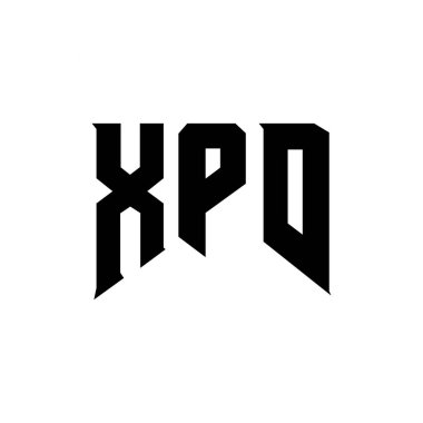 XPD letter logo design for technology company. XPD logo design black and white color combination. XPD logo, XPD vector, XPD design, XPD icon, XPD alphabet. XPD typography logo design clipart