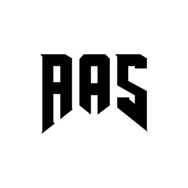 Teknoloji şirketi için AAS mektup logosu tasarımı. AAS logo tasarımı siyah ve beyaz renk kombinasyonu. AAS logosu, AAS vektörü, AAS tasarımı, AAS simgesi, AAS alfabesi. AAS tipografi logosu tasarımı.