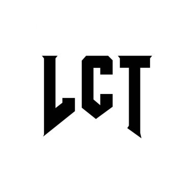 Teknoloji şirketi için LCT mektup logosu tasarımı. LCT logo tasarımı siyah ve beyaz renk kombinasyonu. LCT logosu, LCT vektörü, LCT tasarımı, LCT simgesi, LCT alfabesi. LCT tipografi logosu tasarımı