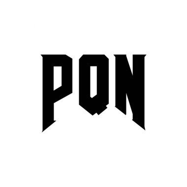 Teknoloji şirketi için PQN harf logosu tasarımı. PQN logo tasarımı siyah ve beyaz renk kombinasyonu. PQN logosu, PQN vektörü, PQN tasarımı, PQN simgesi, PQN alfabesi. PQN tipografi logosu tasarımı