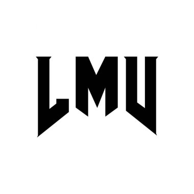 Teknoloji şirketi için LMV harf logosu tasarımı. LMV logo tasarımı siyah ve beyaz renk kombinasyonu. LMV logosu, LMV vektörü, LMV tasarımı, LMV simgesi, LMV alfabesi. LMV tipografi logosu tasarımı