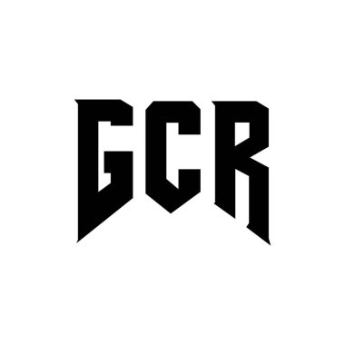 Teknoloji şirketi için GCR harf logosu tasarımı. GCR logo tasarımı siyah ve beyaz renk kombinasyonu. GCR logosu, GCR vektörü, GCR tasarımı, GCR simgesi, GCR alfabesi. GCR tipografi logosu tasarımı