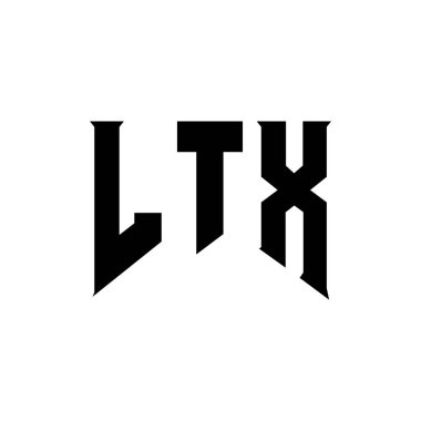 LTX letter logo design for technology company. LTX logo design black and white color combination. LTX logo, LTX vector, LTX design, LTX icon, LTX alphabet. LTX typography logo design clipart