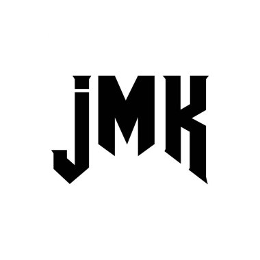 Teknoloji şirketi için JMK mektup logosu tasarımı. JMK logo tasarımı siyah ve beyaz renk kombinasyonu. JMK logosu, JMK vektörü, JMK tasarımı, JMK simgesi, JMK alfabesi. JMK tipografi logosu tasarımı