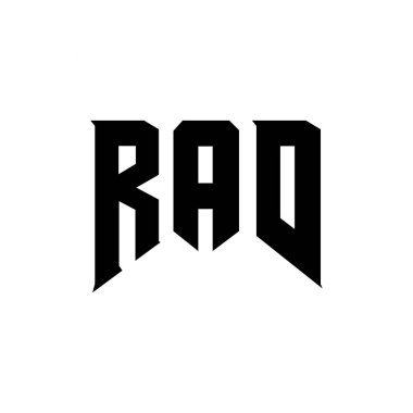 Teknoloji şirketi için RAD mektup logosu tasarımı. RAD logo tasarımı siyah ve beyaz renk kombinasyonu. RAD logosu, RAD vektörü, RAD tasarımı, RAD simgesi, RAD alfabesi. RAD tipografi logosu tasarımı