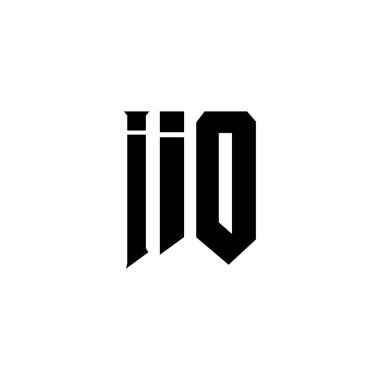 Teknoloji şirketi için IIO harf logosu tasarımı. IIO logo tasarımı siyah ve beyaz renk kombinasyonu. IIO logosu, IIO vektörü, IIO tasarımı, IIO simgesi, IIO alfabesi. IIO tipografi logosu tasarımı.