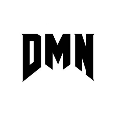Teknoloji şirketi için DMN harf logosu tasarımı. DMN logo tasarımı siyah ve beyaz renk kombinasyonu. DMN logosu, DMN vektörü, DMN tasarımı, DMN simgesi, DMN alfabesi. DMN tipografi logosu tasarımı