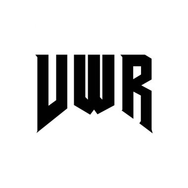 Teknoloji şirketi için VWR harf logosu tasarımı. VWR logo tasarımı siyah beyaz kombinasyon. VWR logosu, VWR vektörü, VWR dizaynı, VWR simgesi, VWR alfabesi. VWR tipografi logosu tasarımı