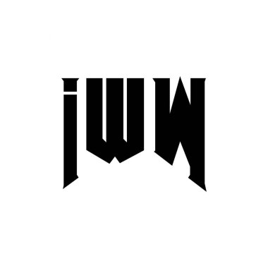 Teknoloji şirketi için IWW harf logosu tasarımı. IWW logo tasarımı siyah ve beyaz renk kombinasyonu. IWW logosu, IWW vektörü, IWW tasarımı, IWW simgesi, IWW alfabesi. IWW tipografi logosu tasarımı