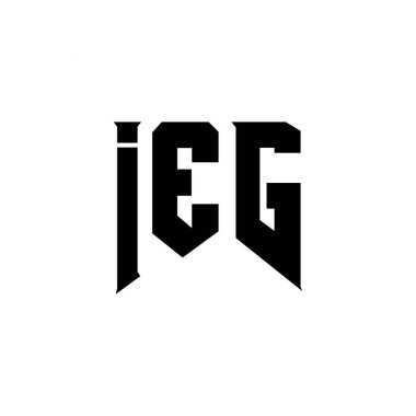 Teknoloji şirketi için IEG harf logosu tasarımı. IEG logo tasarımı siyah ve beyaz renk kombinasyonu. IEG logosu, IEG vektörü, IEG tasarımı, IEG simgesi, IEG alfabesi. IEG tipografi logosu tasarımı