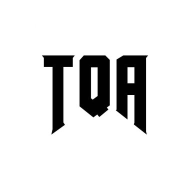 Teknoloji şirketi için TQA mektup logosu tasarımı. TQA logo tasarımı siyah-beyaz renk kombinasyonu. TQA logosu, TQA vektörü, TQA tasarımı, TQA simgesi, TQA alfabesi. TQA tipografi logosu tasarımı
