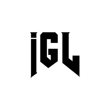 IGL letter logo design for technology company. IGL logo design black and white color combination. IGL logo, IGL vector, IGL design, IGL icon, IGL alphabet. IGL typography logo design clipart