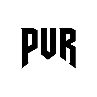 Teknoloji şirketi için PUR mektup logosu tasarımı. PUR logo tasarımı siyah ve beyaz renk kombinasyonu. PUR logosu, PUR vektörü, PUR tasarımı, PUR simgesi, PUR alfabesi. PUR tipografi logosu tasarımı