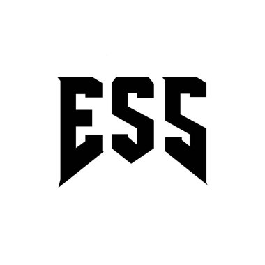 Teknoloji şirketi için ESS mektup logosu tasarımı. ESS logosu siyah ve beyaz renk kombinasyonu tasarladı. ESS logosu, ESS vektörü, ESS dizaynı, ESS simgesi, ESS alfabesi. ESS tipografi logosu tasarımı